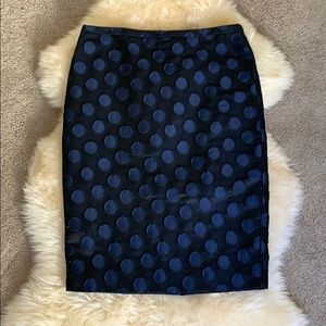 JCrew Jacquard Dot Pencil Skirt size 8